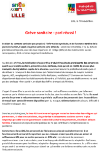 Grève sanitaire : pari réussi !