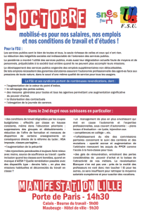 Grève interprofessionnelle du 5 octobre : tract 2d degré et rendez-vous dans (…)