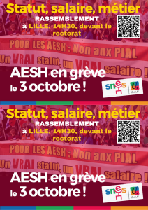 AESH : mobilisé·es face au mépris le 3 octobre