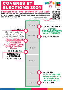 Congrès et élections internes 2024 : l'agenda