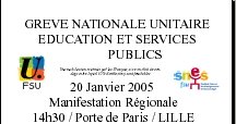 AFFICHE « GREVE NATIONALE UNITAIRE 20 Janvier »