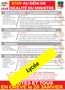 Grève éducation du 26 : affiches et tracts (collège, lycée, éducation (…)