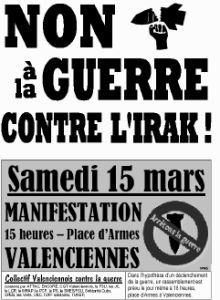 Non à La Guerre Contre L'IRAK