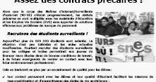 Assistants d'Educations, EVS... Assez des contrats Précaires ! (…)