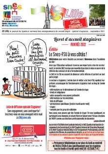 Bulletin de rentrée 2022 - Spécial Stagiaires