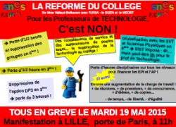 Affichettes disciplinaires pour montrer les méfaits de la réforme du collège