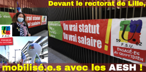 LA FSU reçue en audience suite à la mobilisation des AESH le 8 avril