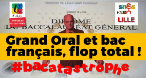 Grand Oral et bac français, flop total ! Communiqué Snes-FSU