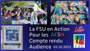 AESH : compte rendu de l'audience du 3 octobre au rectorat.