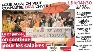 Salaires : le 27 janvier, l'heure est à la mobilisation de toutes et tous !