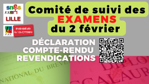 Comité de suivi des examens : la suite