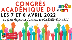 Congrès académique des 7 et 8 avril 2022 ... Le programme !