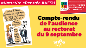 Compte-rendu de l'audience au rectorat du SNES-FSU de Lille sur les AESH