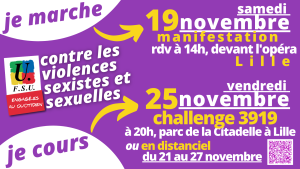 Les 19 et 25 novembre : manifester et courir contre les VSS au travail !