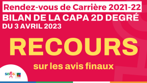 2023 - CAPA du 2d degré - Bilan final recours RDVC 2021 - 2022