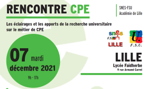 Rencontre CPE du SNES-FSU : mardi 7 décembre !