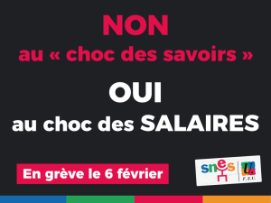 Salaires, choc des savoirs : grève le 6 février et semaine d'actions !