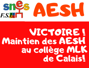 AESH du collège MLK de Calais : un essai à transformer !