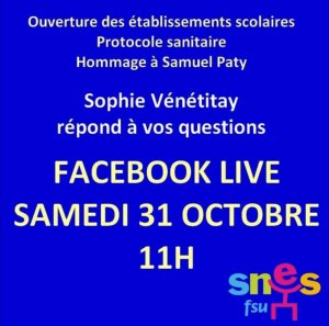 Confinement et réouverture des établissements scolaires : live Facebook le (…)