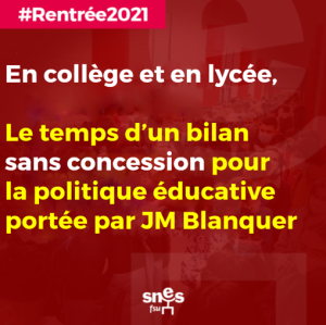 Un bilan sans concession pour la politique éducative portée par JM Blanquer