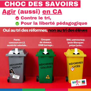 Choc des Savoirs, agir (aussi) en CA !