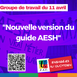 Compte-rendu du GT « Nouvelle version du guide AESH »