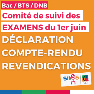 Comité de suivi des examens du 1er juin 2023 : le début de la fin ! Avec le (…)