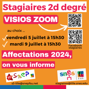 Réunions d'information (en visio) « affectations stagiaires » - Rentrée (…)