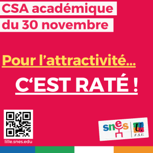 CSA académique du 20 novembre 2023 : Pour l'attractivité... c'est (…)