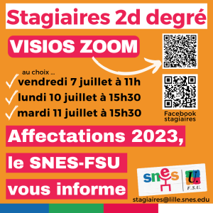 Réunions d'information (en visio) spéciale « affectations stagiaires » (…)