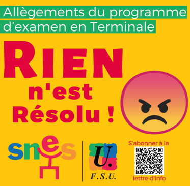 Allègements du programme d'examen de mathématiques en Terminale : rien (…)