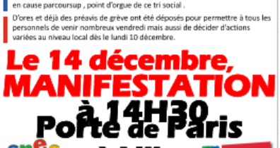 MANIFESTATIONS DU VENDREDI 14 DECEMBRE