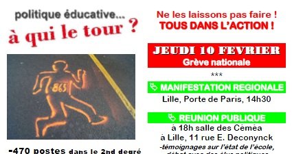 Le 10 février, nous serons tous dans la rue !