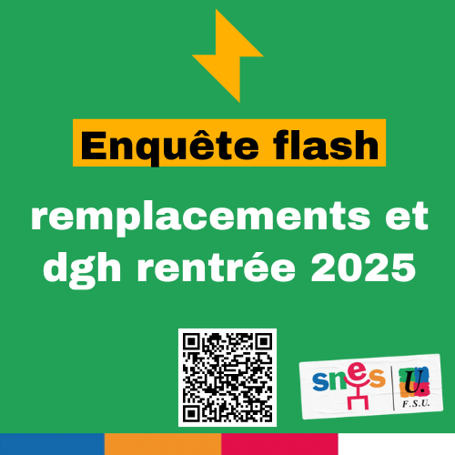 Enquête flash : remplacements et dgh rentrée 2025