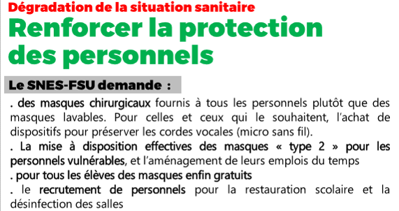 Dégradation de la situation sanitaire : les mesures qui s'imposent (…)