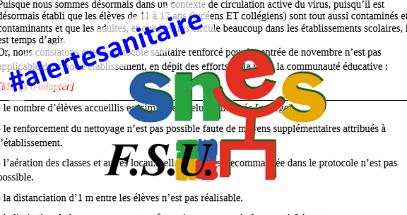 Crise sanitaire, bac2021 : motions de CA, modèles de courrier pour demander (…)