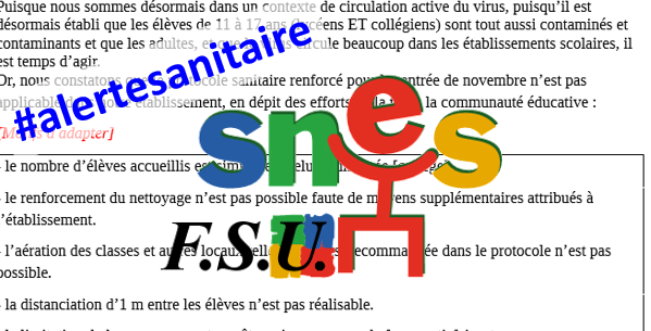 Crise sanitaire, bac2021 : motions de CA, modèles de courrier pour demander (…)