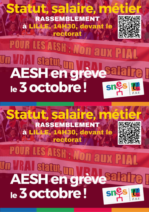 AESH : mobilisé·es face au mépris le 3 octobre