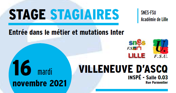 Stage « Entrée dans le métier, mutations inter » réservé aux stagiaires