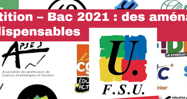 Aménagements pour le bac 2021 : signons massivement la pétition nationale !