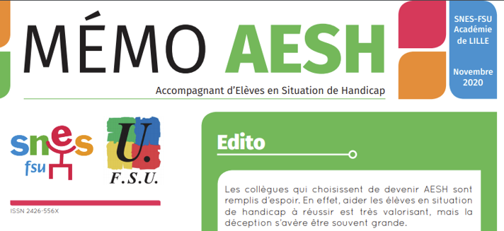 Utile toute l'année : le Mémo académique Spécial « AESH »