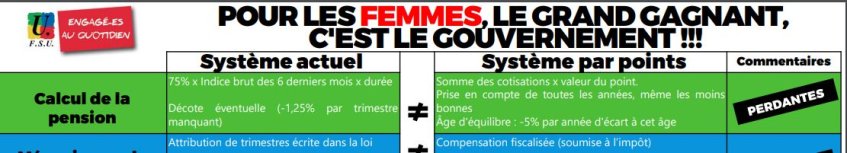 POUR LES FEMMES, LE GRAND GAGNANT de la réforme, C'EST LE GOUVERNEMENT