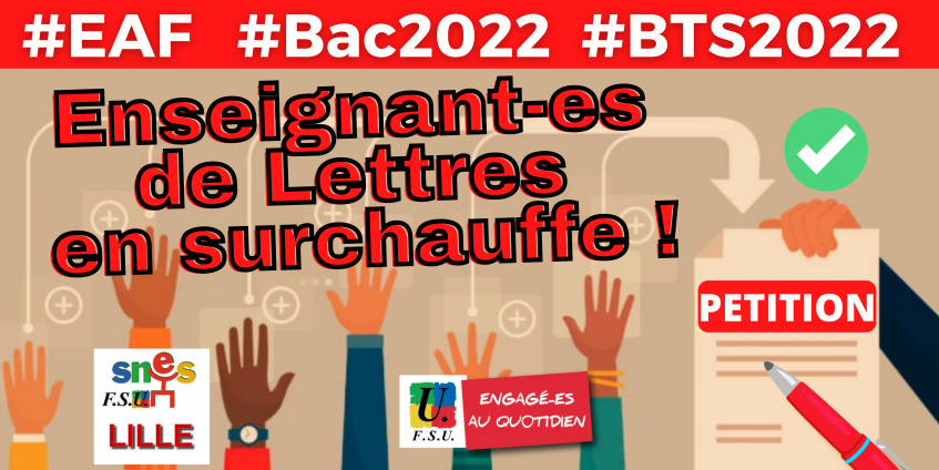 Bac, BTS ... Enseignant.es de Lettres en surchauffe !