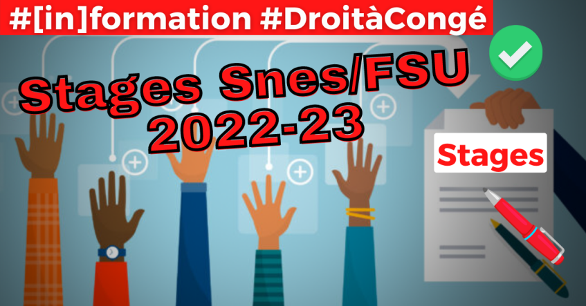 Stages SNES-FSU - 2022/2023