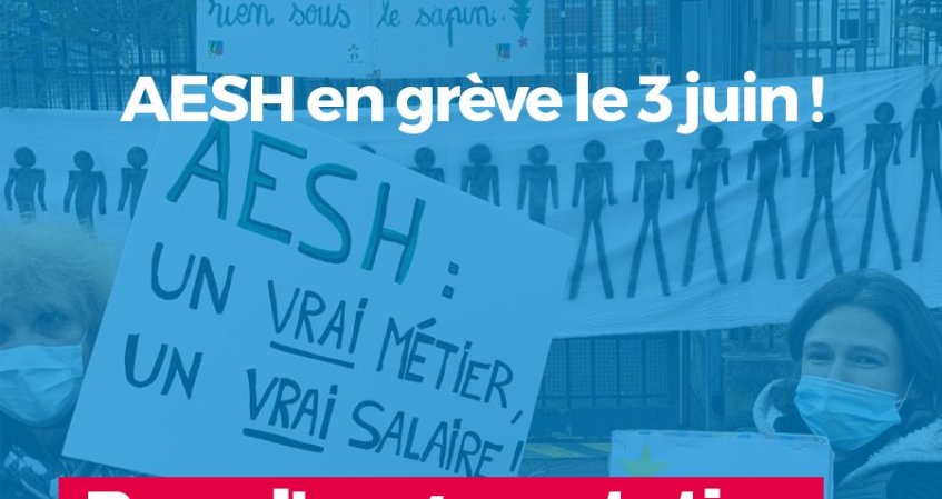 Pour l'augmentation des salaires et un vrai statut, les AESH ne (…)