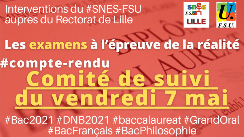 Les examens à l'épreuve de la réalité : compte-rendu du comité de suivi (…)