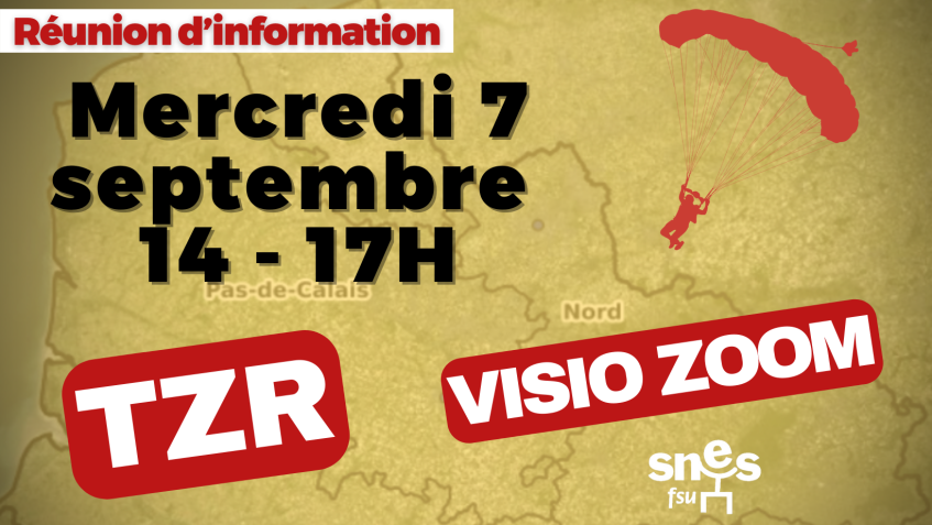 Réunion d'information et d'accueil des TZR le 7 septembre 2022 !