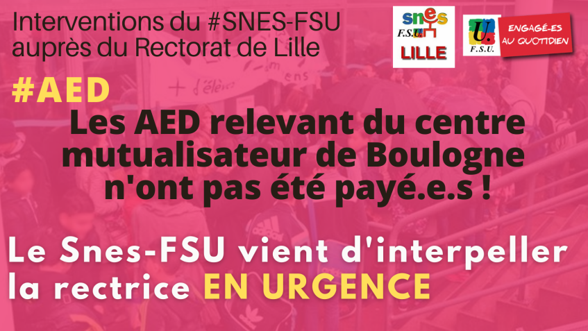 AED : mal payé.e.s ... et même pas payé.e.s ?? [MAJ le 29 septembre]