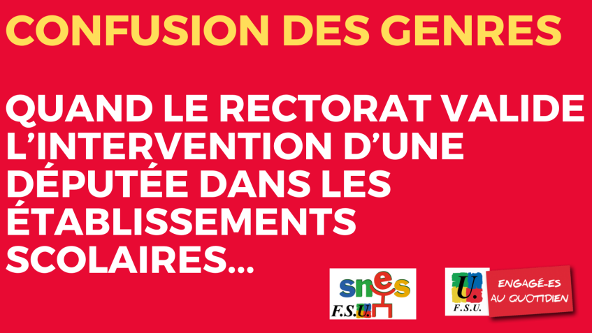 Confusion des genres : quand le rectorat valide l'intervention (…)