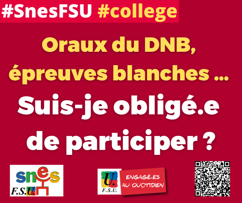 Oraux du DNB, épreuves blanches … Suis-je obligé.e de participer ?